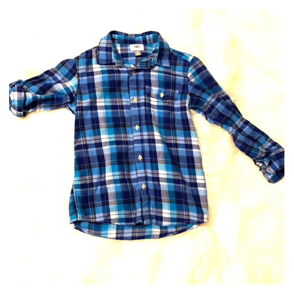 Old Navy boyfriend plaid button down
